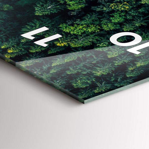 Horloge rectangulaire verticale 'La forêt vue à vol d''oiseau'