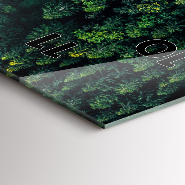 Horloge rectangulaire verticale 'La forêt vue à vol d''oiseau'