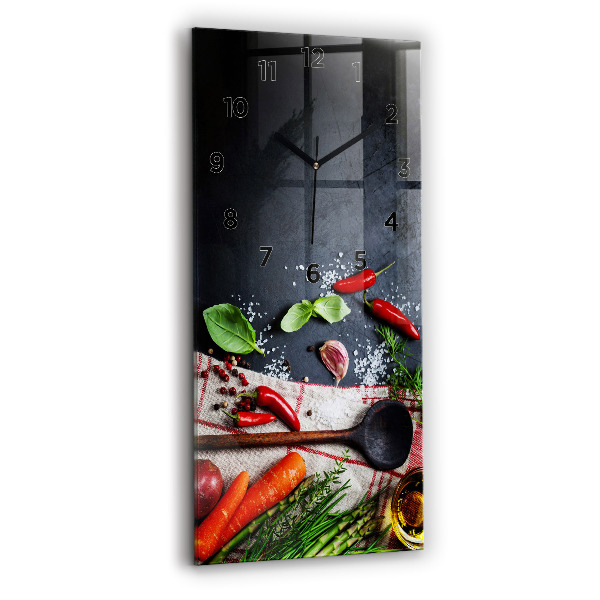 Horloge rectangulaire verticale Légumes