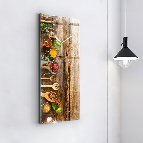 Horloge rectangulaire verticale 'Cuillères d''épices'