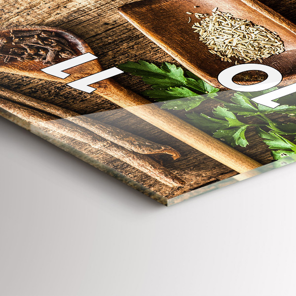 Horloge rectangulaire verticale 'Cuillères d''épices'