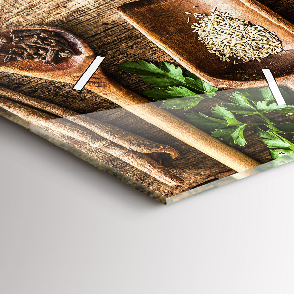 Horloge rectangulaire verticale 'Cuillères d''épices'