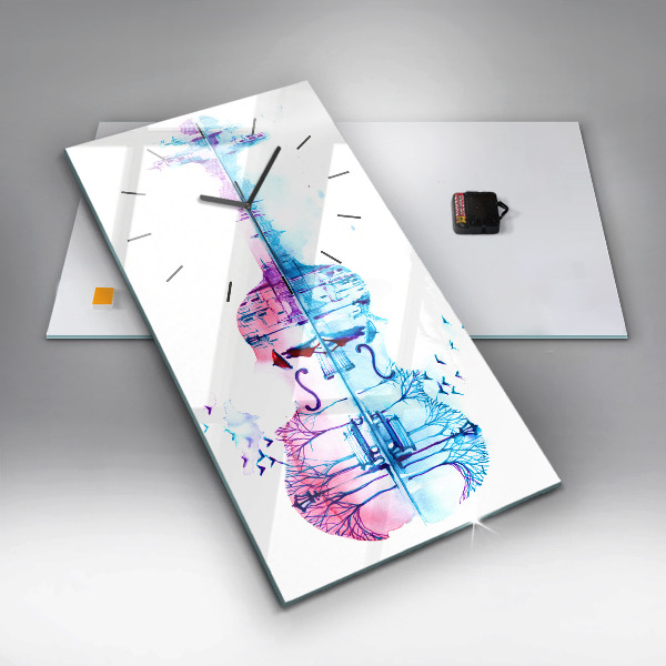 Horloge rectangulaire verticale Lac du parc Cello