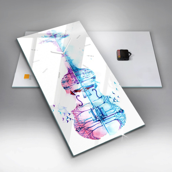 Horloge rectangulaire verticale Lac du parc Cello