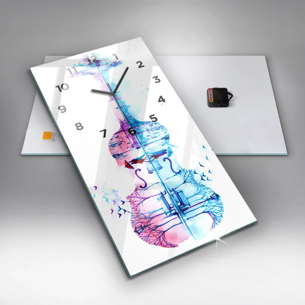 Horloge rectangulaire verticale Lac du parc Cello