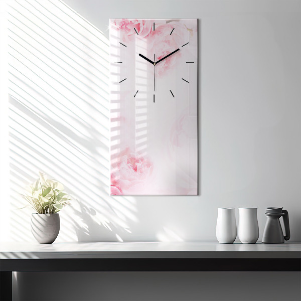 Horloge rectangulaire verticale Fleurs en fleurs