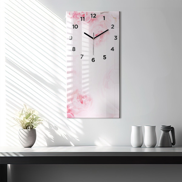 Horloge rectangulaire verticale Fleurs en fleurs