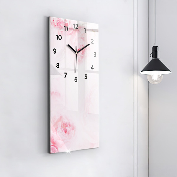 Horloge rectangulaire verticale Fleurs en fleurs