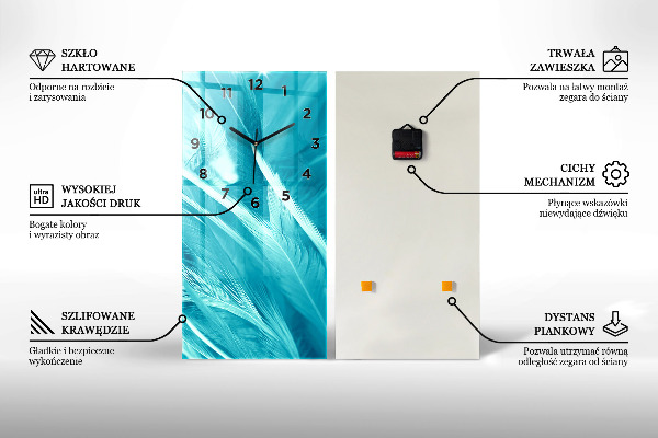 Horloge rectangulaire verticale 'Silhouette d''une panthère'