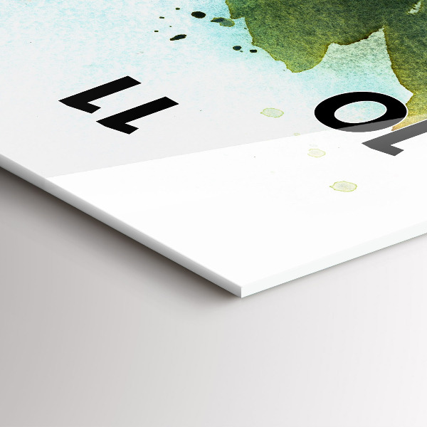 Horloge rectangulaire verticale Visualisation de la nature