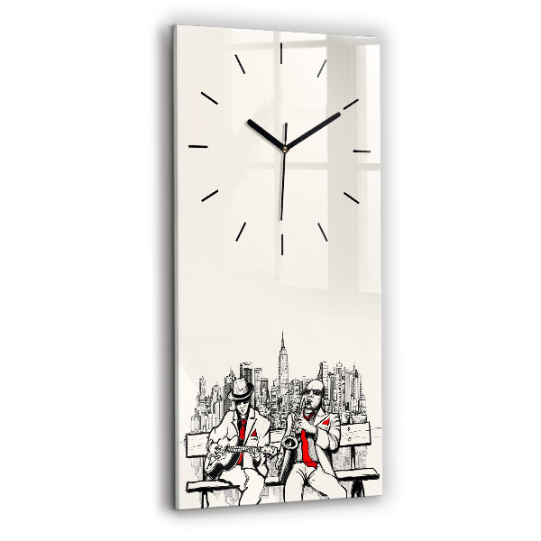 Horloge rectangulaire verticale Jazz à New York