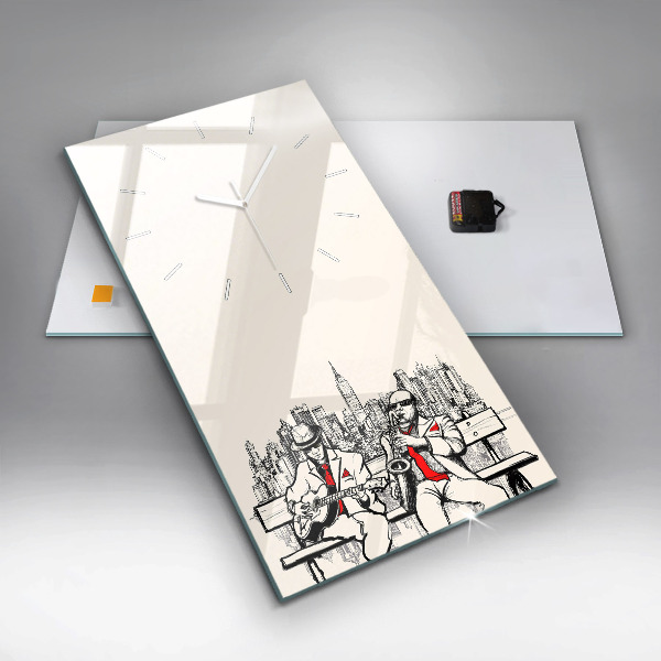 Horloge rectangulaire verticale Jazz à New York