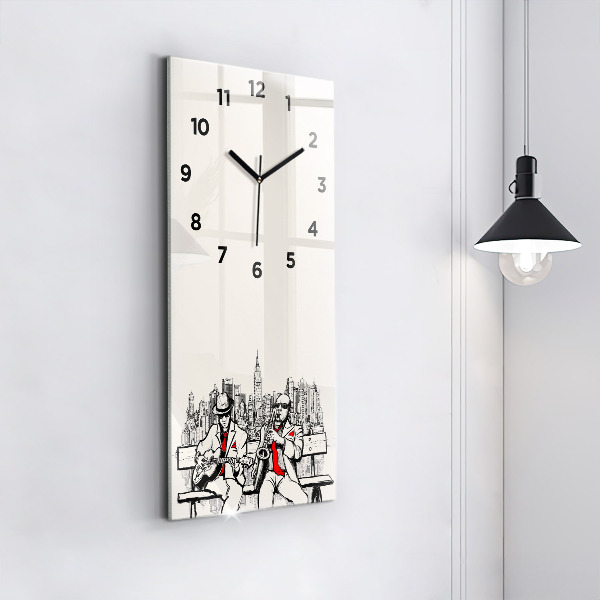 Horloge rectangulaire verticale Jazz à New York