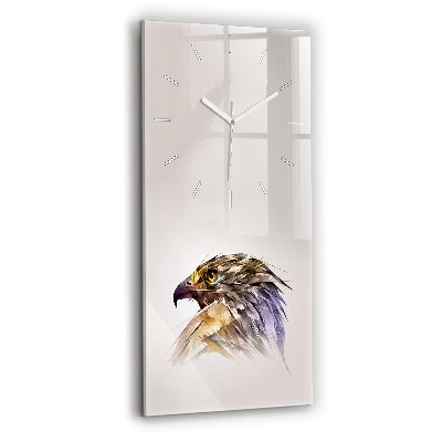 Horloge rectangulaire verticale Oiseau de prédation