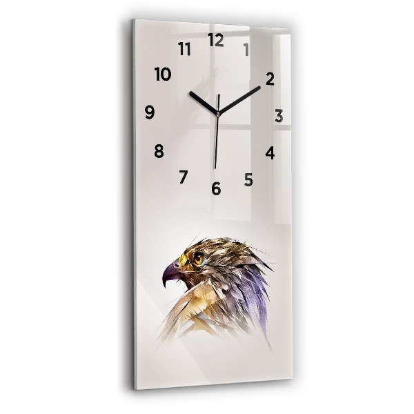 Horloge rectangulaire verticale Oiseau de prédation