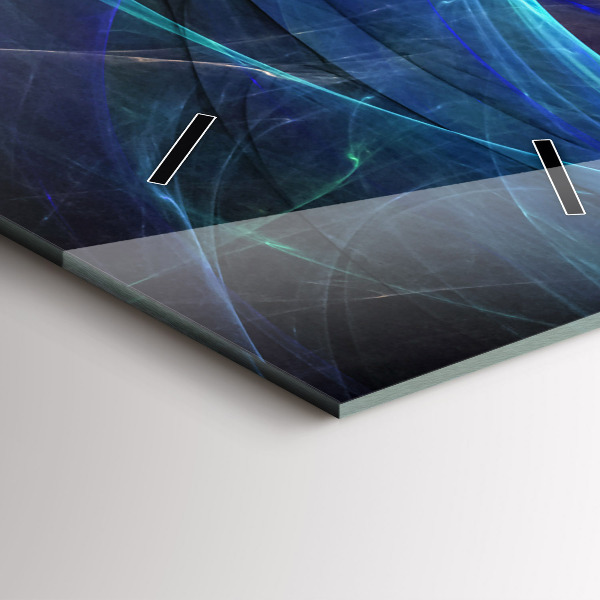 Horloge rectangulaire verticale Fractale colorée