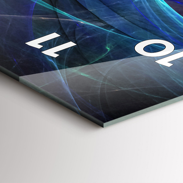 Horloge rectangulaire verticale Fractale colorée