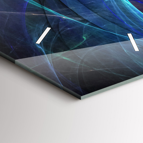 Horloge rectangulaire verticale Fractale colorée