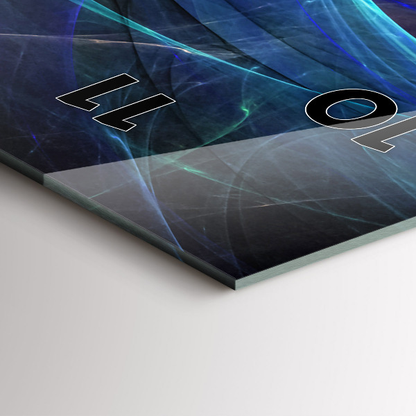 Horloge rectangulaire verticale Fractale colorée