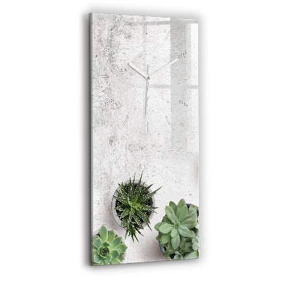Horloge rectangulaire verticale Plantes ornementales