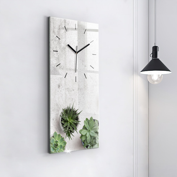 Horloge rectangulaire verticale Plantes ornementales
