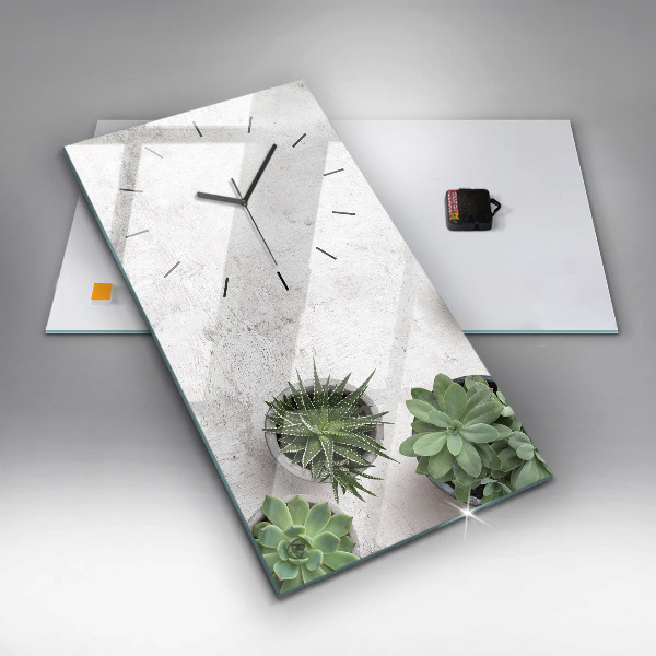 Horloge rectangulaire verticale Plantes ornementales