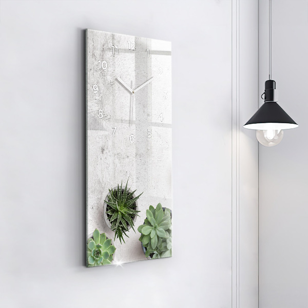 Horloge rectangulaire verticale Plantes ornementales