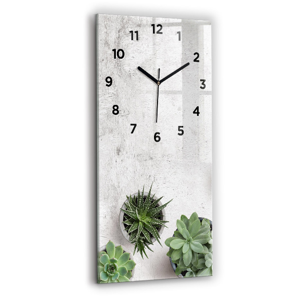 Horloge rectangulaire verticale Plantes ornementales