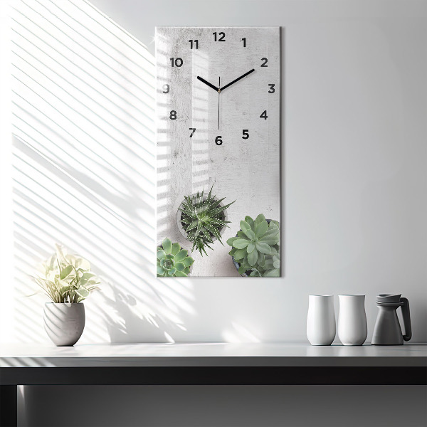 Horloge rectangulaire verticale Plantes ornementales