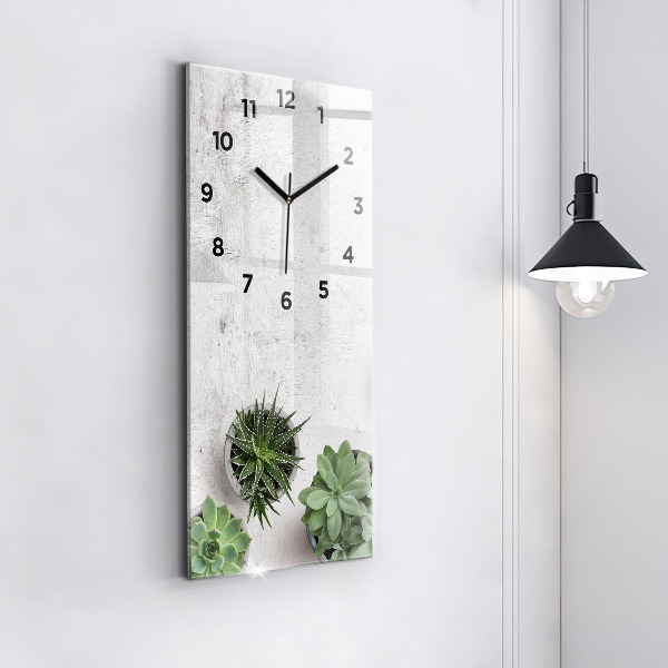 Horloge rectangulaire verticale Plantes ornementales