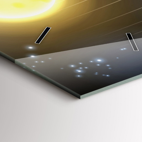 Horloge rectangulaire verticale Système solaire