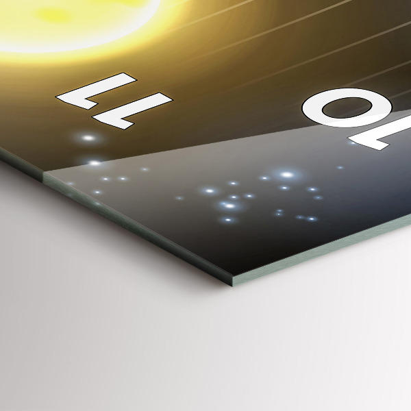 Horloge rectangulaire verticale Système solaire