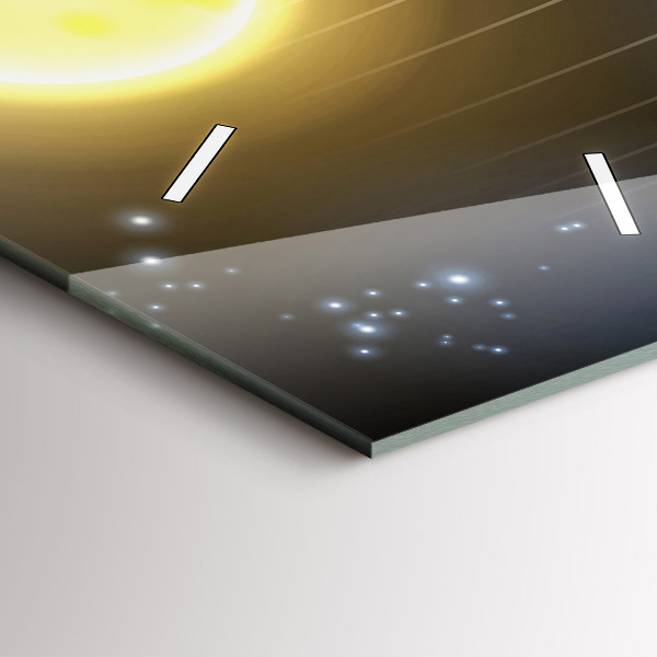 Horloge rectangulaire verticale Système solaire