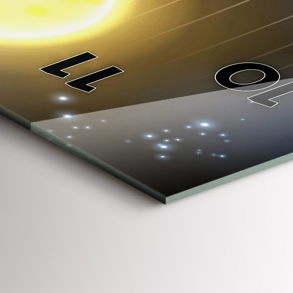 Horloge rectangulaire verticale Système solaire