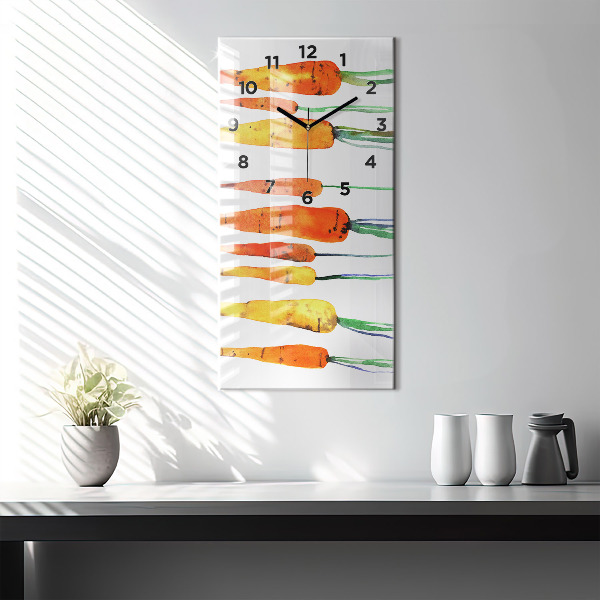 Horloge murale verticale Illustration de carotte