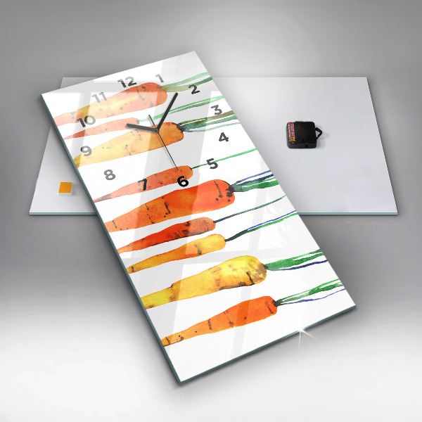Horloge murale verticale Illustration de carotte