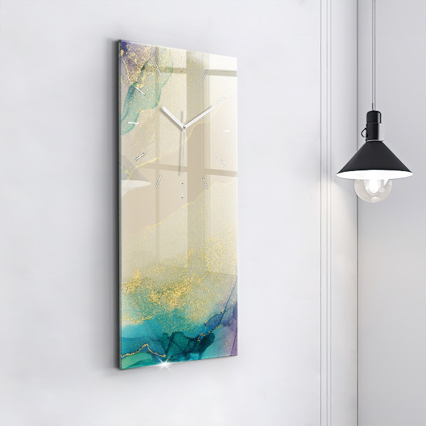 Horloge murale verticale Abstraction des couleurs