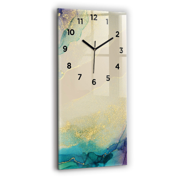Horloge murale verticale Abstraction des couleurs