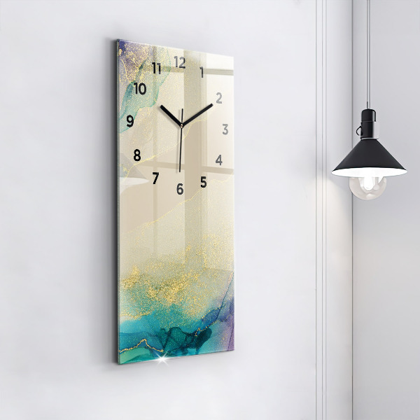 Horloge murale verticale Abstraction des couleurs