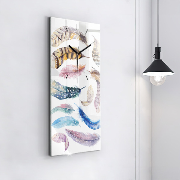 Horloge murale verticale 'Illustration d''art rétro'