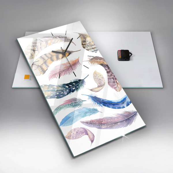 Horloge murale verticale 'Illustration d''art rétro'