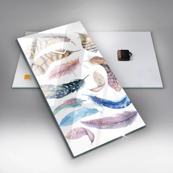 Horloge murale verticale 'Illustration d''art rétro'