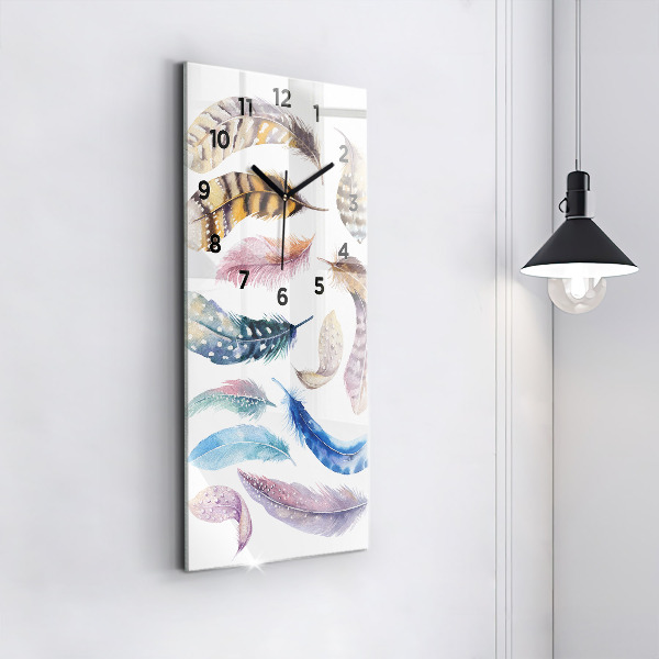 Horloge murale verticale 'Illustration d''art rétro'