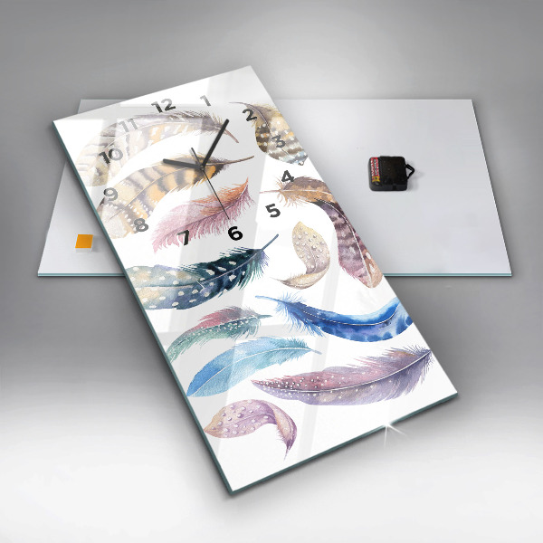 Horloge murale verticale 'Illustration d''art rétro'