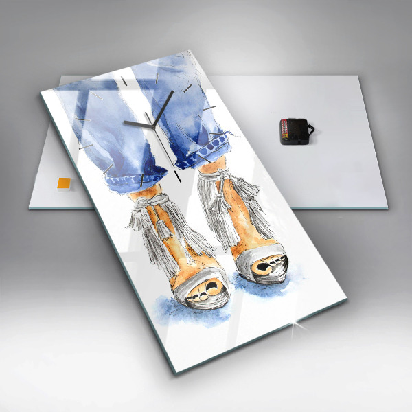 Horloge murale verticale Talons hauts pour femmes