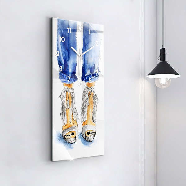 Horloge murale verticale Talons hauts pour femmes
