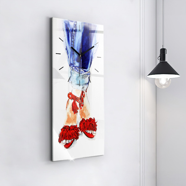 Horloge murale verticale Talons hauts pour femmes