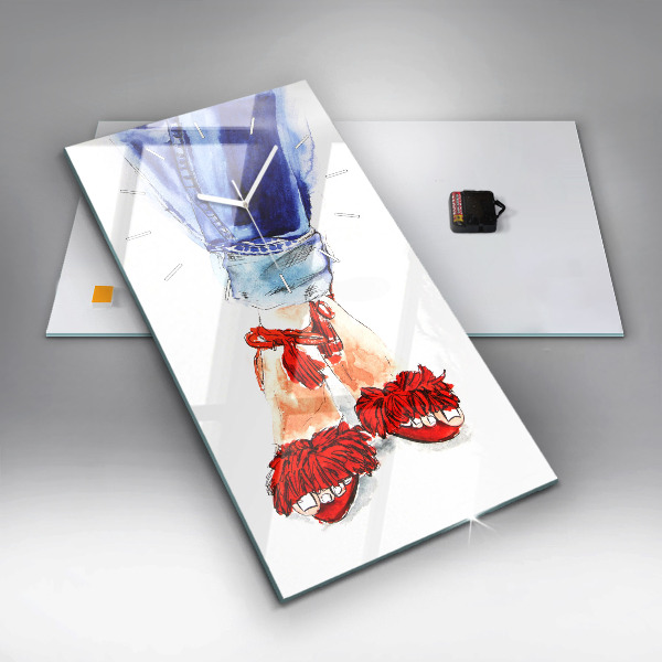 Horloge murale verticale Talons hauts pour femmes