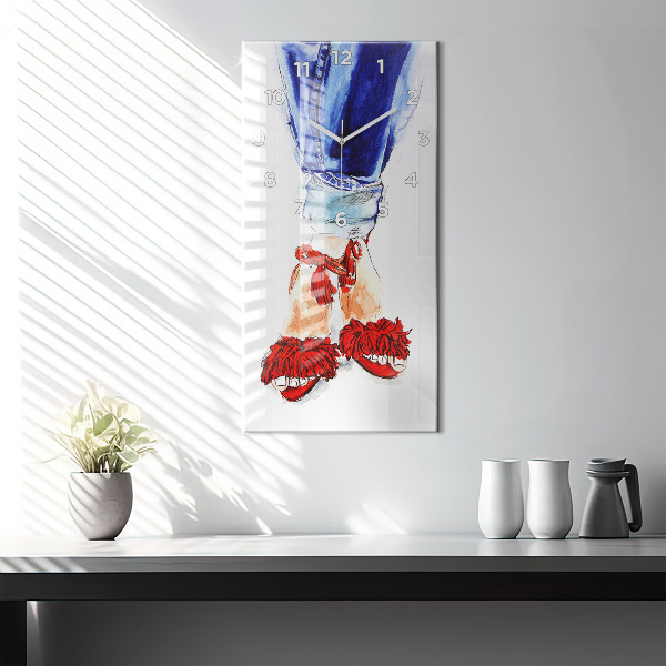 Horloge murale verticale Talons hauts pour femmes