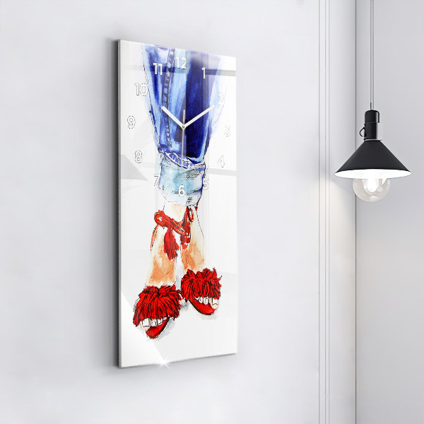 Horloge murale verticale Talons hauts pour femmes